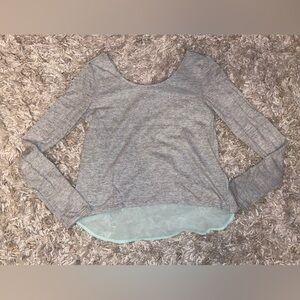 Delia*s Gray & Turquoise Shirt Size Large